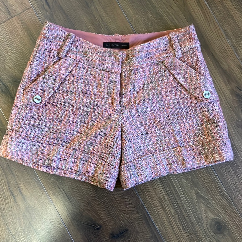 Pink Tweed Shorts Sz 4